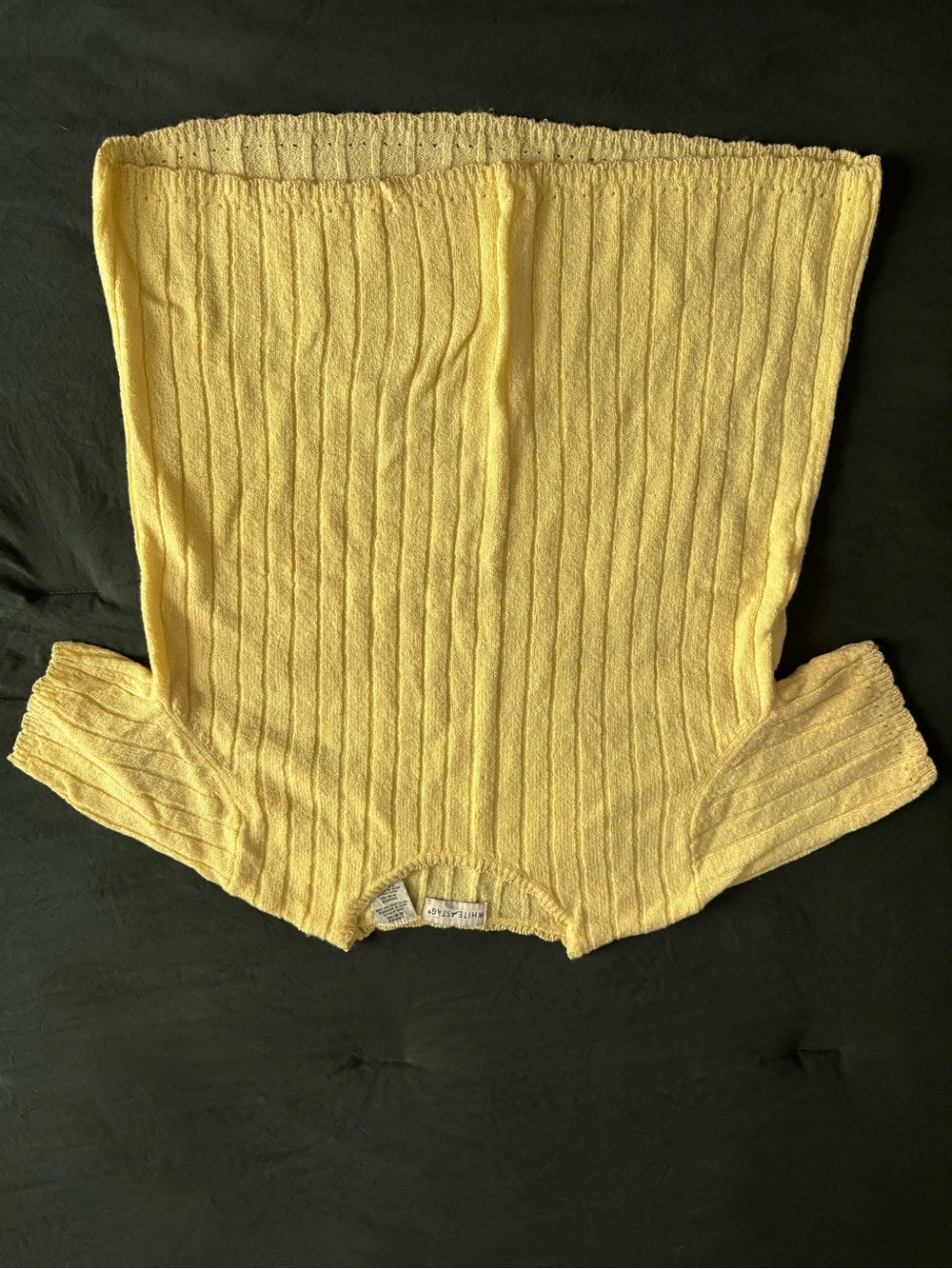 White Stag Sunny Yellow Ribbed Short Sleeve Top